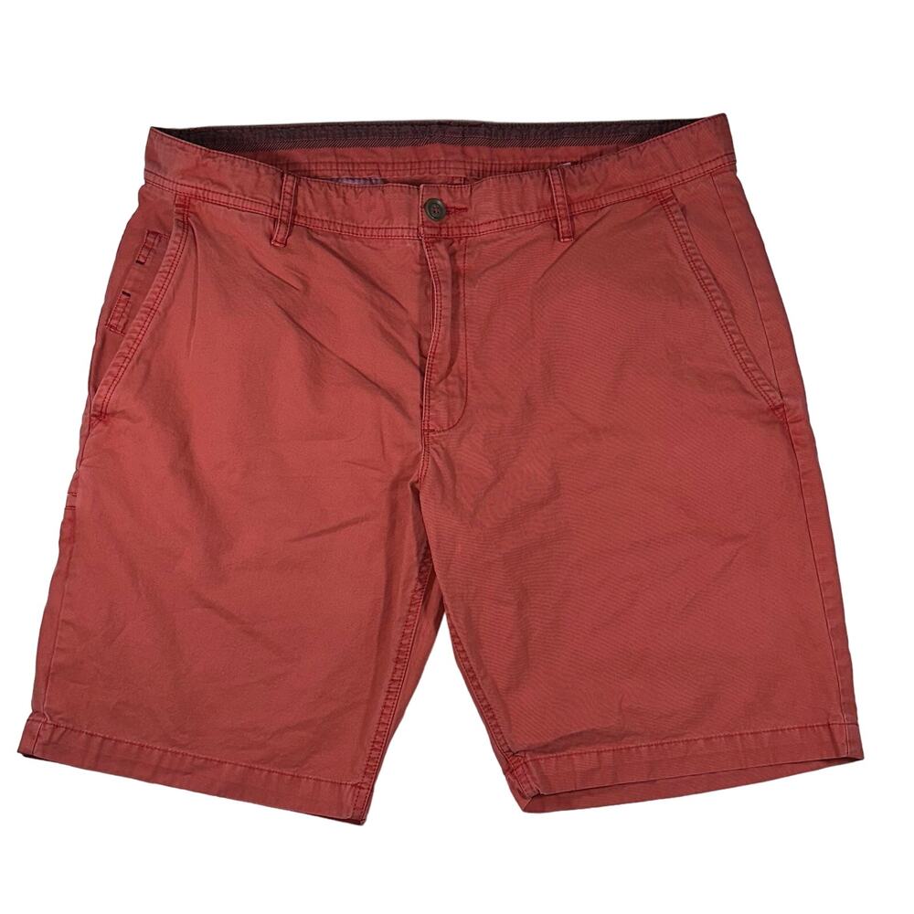Vintage Italia Men’s Size 36 Flat Front Chino Shorts Orange